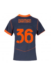 Inter Milan Matteo Darmian #36 Jalkapallovaatteet Naisten Kolmaspaita 2025-26 Lyhythihainen